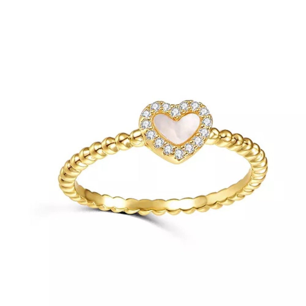 GiGiGirl Beaded Band Promise Stacking Ring